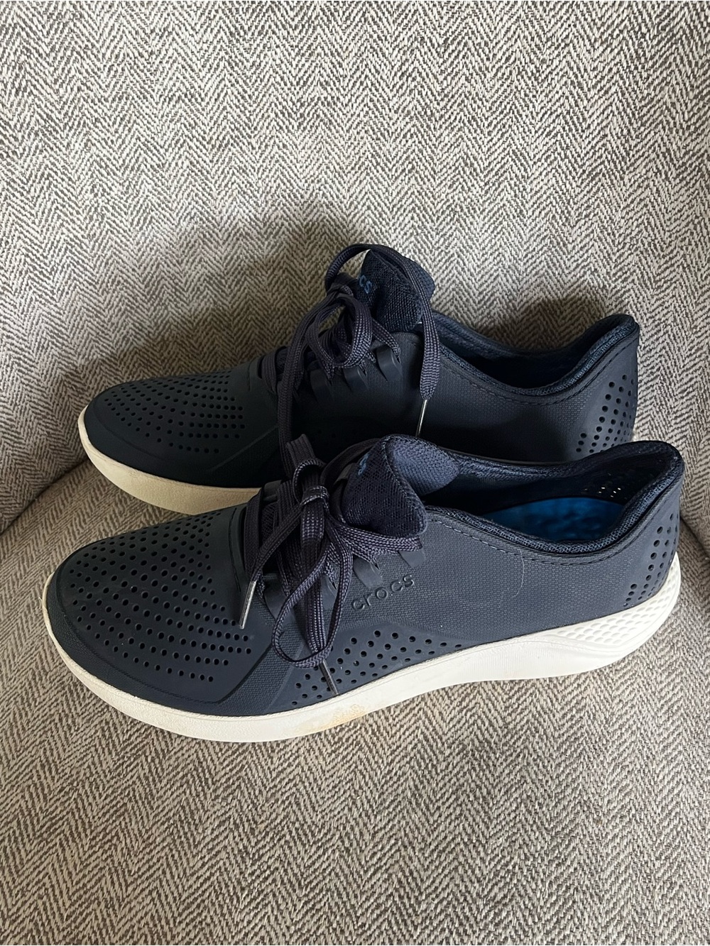 Crocs LiteRide Pacer Navy Blue Sneakers Men’s Size 8 Women’s 10 204967 - Picture 4 of 5